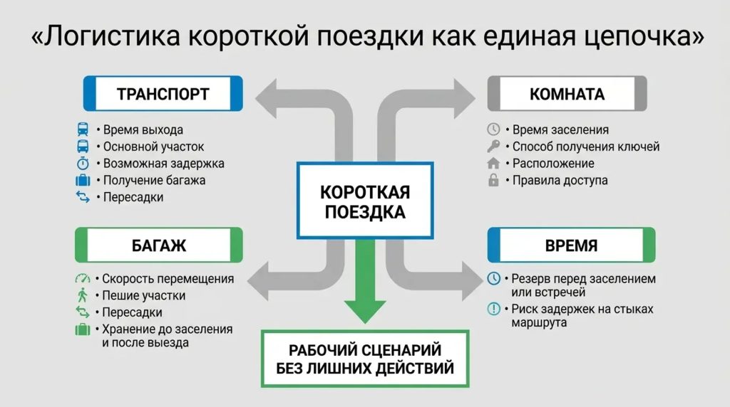 Логистика короткой поездки как единая цепочка