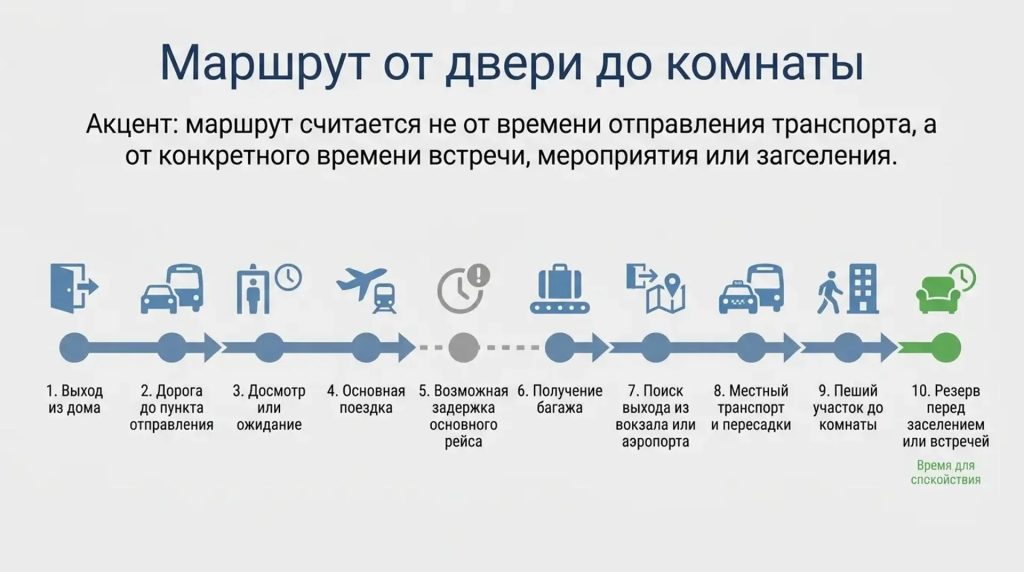 Маршрут от двери до комнаты